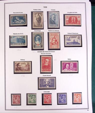 1853-1959 Collection de France sur album Cérès, obl