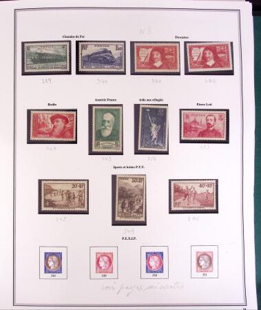 1853-1959 Collection de France sur album Cérès, obl
