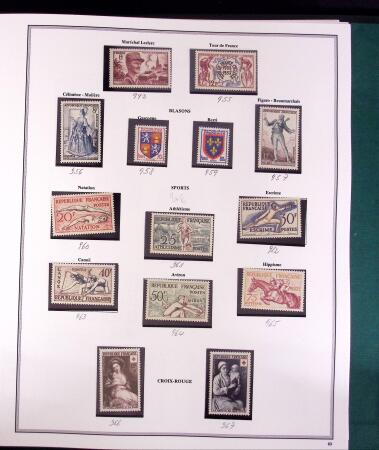 1853-1959 Collection de France sur album Cérès, obl
