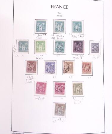 1870-1959 Collection de France avec de bonnes valeurs