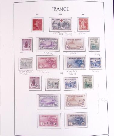 1870-1959 Collection de France avec de bonnes valeurs