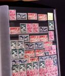 1927-2016, 2 Albums de poste aérienne, avec de bonnes valeurs en quantités multiples, obl. et neuf , n°1/2, 6c, 14, 15, PA militaire, dont lettres, partie moderne en bloc + 1 album du monde avec Colonie Françaises,