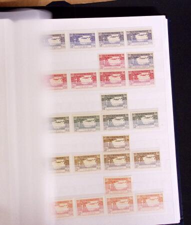 1927-2016, 2 Albums de poste aérienne, avec de bonnes valeurs en quantités multiples, obl. et neuf , n°1/2, 6c, 14, 15, PA militaire, dont lettres, partie moderne en bloc + 1 album du monde avec Colonie Françaises,