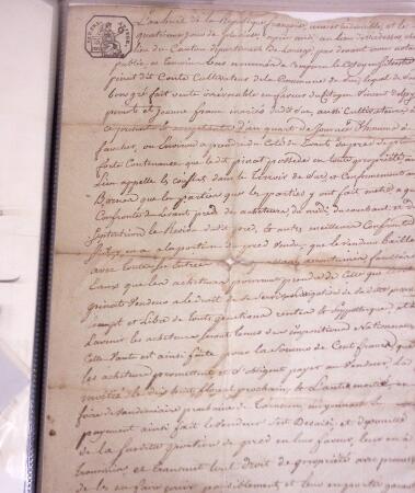 1793-1980 Classeur avec des vieux papier admirative