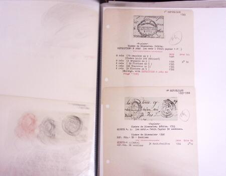 1793-1980 Classeur avec des vieux papier admirative