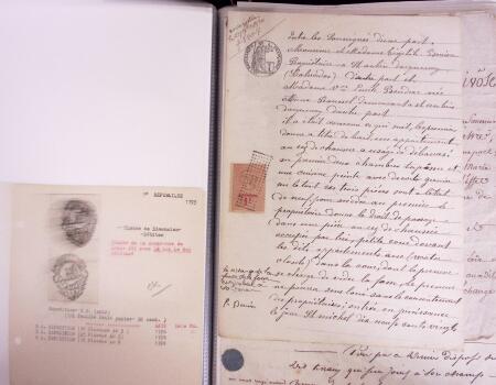 1793-1980 Classeur avec des vieux papier admirative