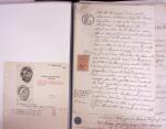 1793-1980 Classeur avec des vieux papier admirative