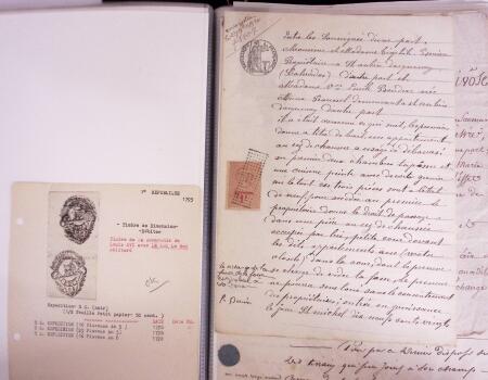 1793-1980 Classeur avec des vieux papier admirative