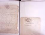 1793-1980 Classeur avec des vieux papier admirative