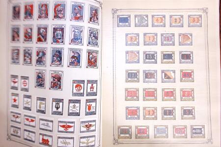 1914-1950 Un lot de vignettes sur la guerre, monté