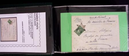1849-1900, Lot de 75 lettres et cartes dont 15c vert