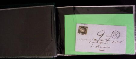 1849-1900, Lot de 75 lettres et cartes dont 15c vert