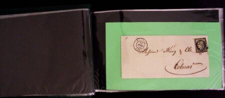 1849-1900, Lot de 75 lettres et cartes dont 15c vert