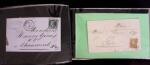 1849-1900, Lot de 75 lettres et cartes dont 15c vert
