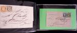 1849-1900, Lot de 75 lettres et cartes dont 15c vert