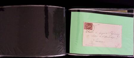 1849-1900, Lot de 75 lettres et cartes dont 15c vert