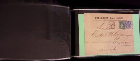 1849-1900, Lot de 75 lettres et cartes dont 15c vert