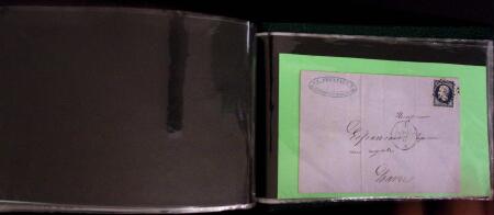 1849-1900, Lot de 75 lettres et cartes dont 15c vert