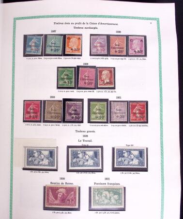 1849-1988 Remarquable collection de France en deux