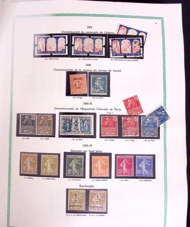 1849-1988 Remarquable collection de France en deux