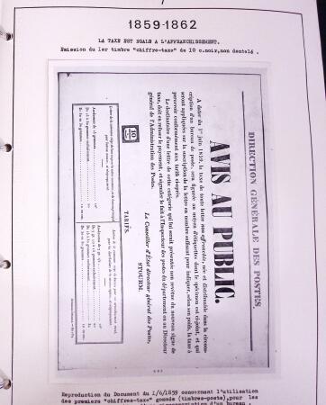 1849-1952, Étude sur les envois taxées comprenant