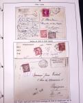 1849-1952, Étude sur les envois taxées comprenant