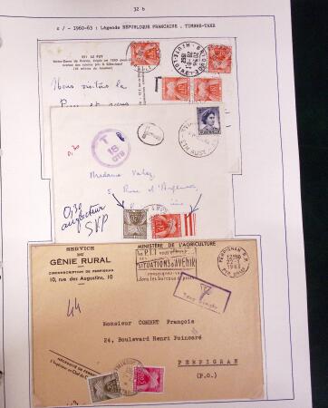 1849-1952, Étude sur les envois taxées comprenant
