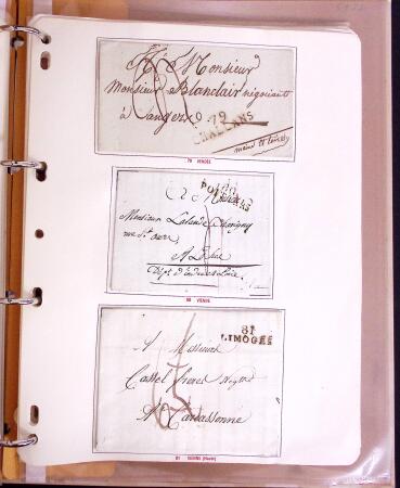 1600-1982, Collection d'histoire postale en trois albums