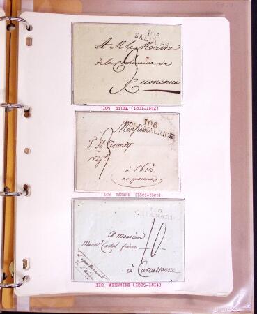 1600-1982, Collection d'histoire postale en trois albums