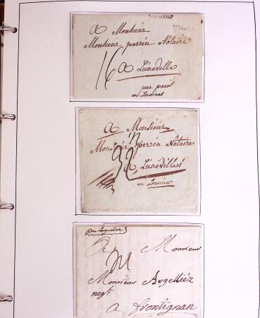 1600-1982, Collection d'histoire postale en trois albums