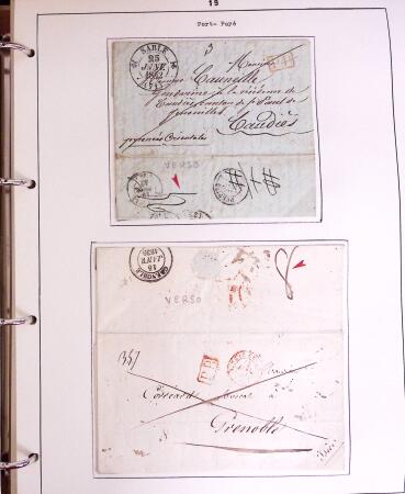 1600-1982, Collection d'histoire postale en trois albums