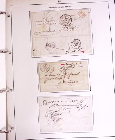 1600-1982, Collection d'histoire postale en trois albums