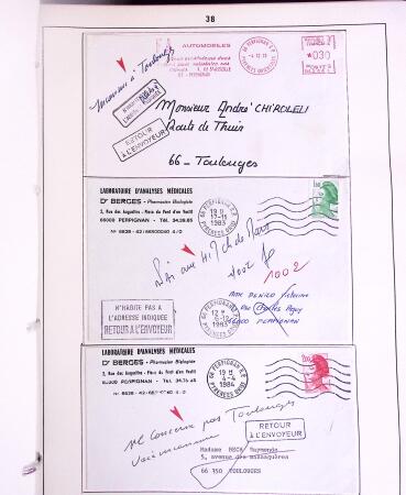 1600-1982, Collection d'histoire postale en trois albums