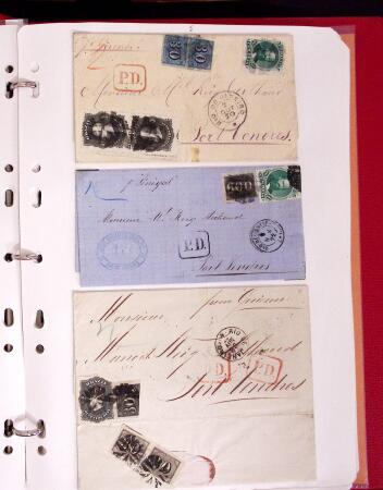 1811-84, Lot of 74 classic covers and cards in one
