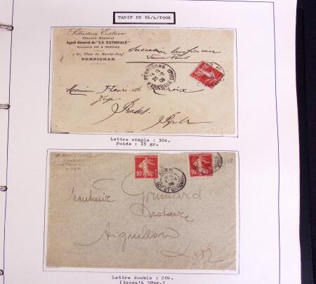 1900-50, SEMEUSES: Collection spécialisée montée