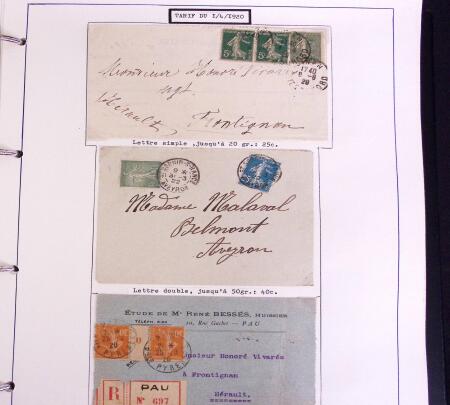 1900-50, SEMEUSES: Collection spécialisée montée