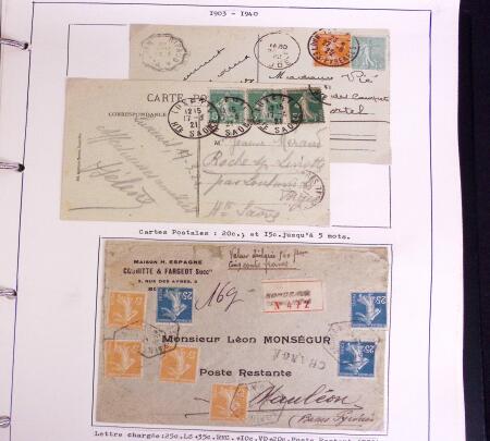 1900-50, SEMEUSES: Collection spécialisée montée