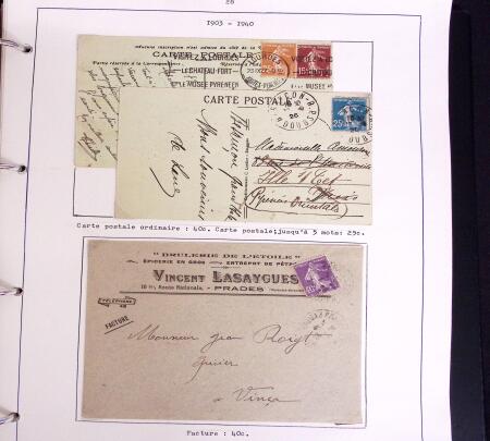 1900-50, SEMEUSES: Collection spécialisée montée
