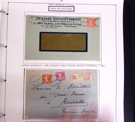 1900-50, SEMEUSES: Collection spécialisée montée