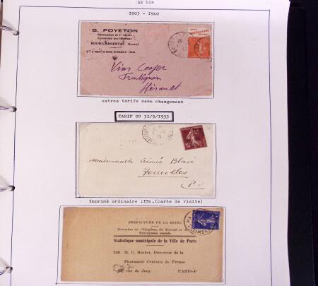 1900-50, SEMEUSES: Collection spécialisée montée