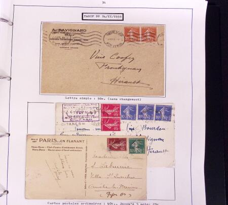 1900-50, SEMEUSES: Collection spécialisée montée