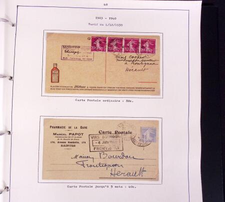 1900-50, SEMEUSES: Collection spécialisée montée