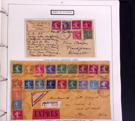 1900-50, SEMEUSES: Collection spécialisée montée
