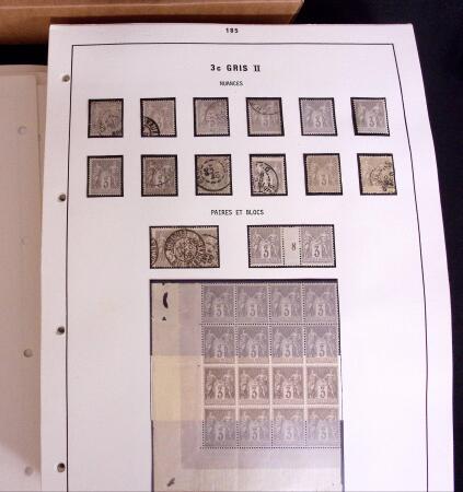 1876-1900 Collection spécialisée sur le TYPE SAGE