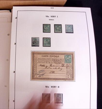 1876-1900 Collection spécialisée sur le TYPE SAGE