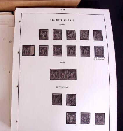 1876-1900 Collection spécialisée sur le TYPE SAGE