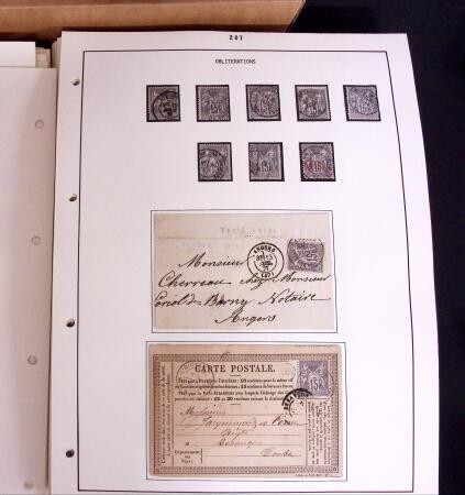 1876-1900 Collection spécialisée sur le TYPE SAGE
