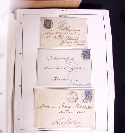 1876-1900 Collection spécialisée sur le TYPE SAGE