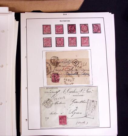 1876-1900 Collection spécialisée sur le TYPE SAGE