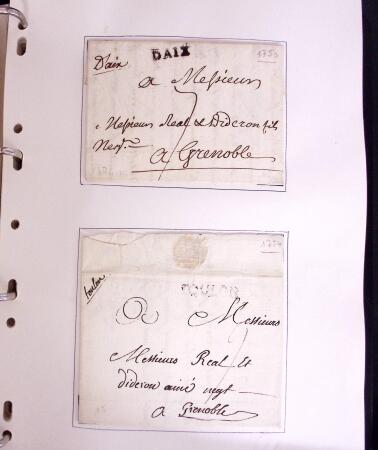 1618-1980, Lot d'histoire postale en 4 classeurs, surtout